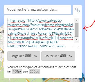 Widget manifestations pour le Calvados