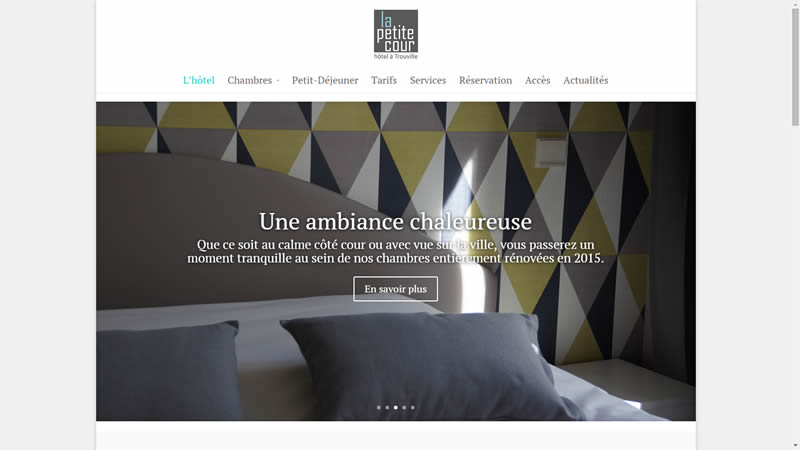 Site internet de l'Hôtel de la Petite Cour Site internet de l'Hôtel de la Petite Cour