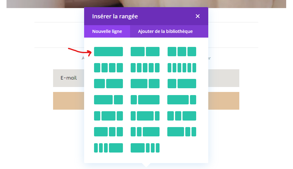 Ajouter une nouvelle ligne