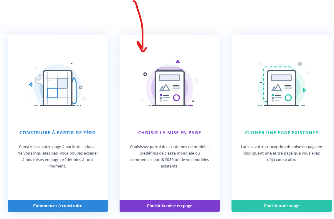 Choisir une mise en page